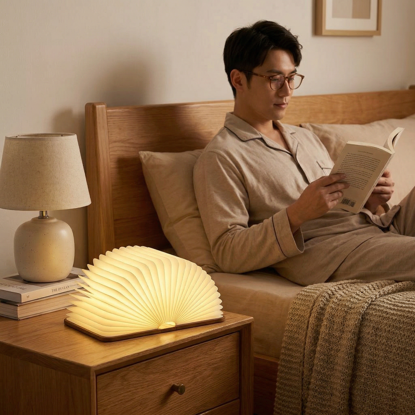 Lampe Livre en Bois | BookLight™