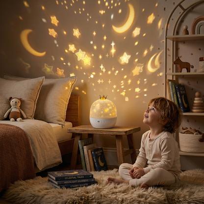 Lampe Projection Étoiles Rotative | StarCrown