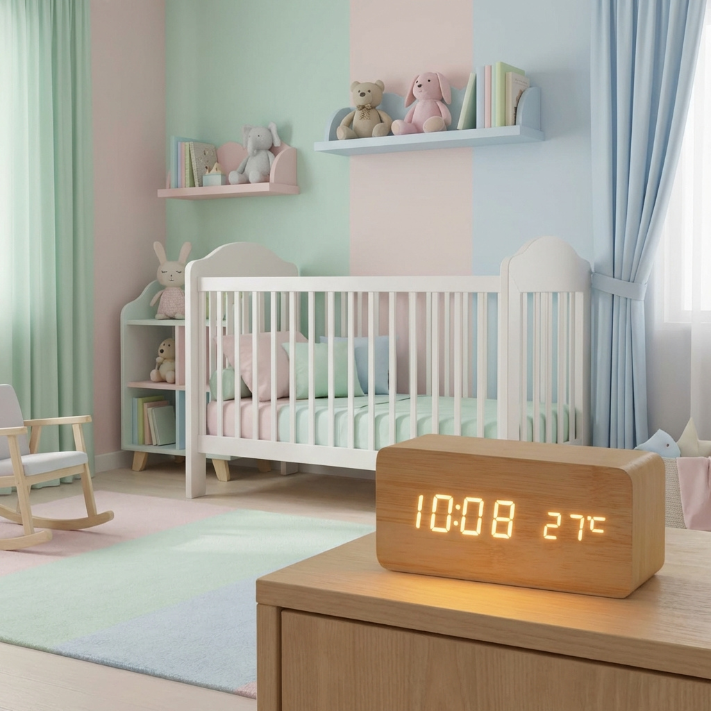 Réveil Digital Bois LED | WoodGlow™