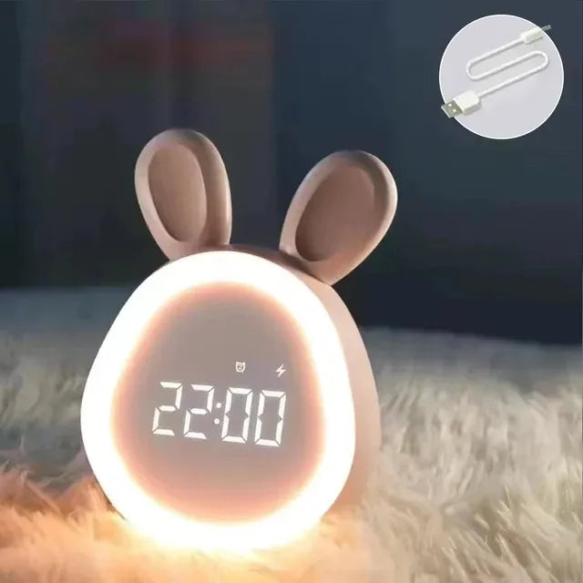Veilleuse Lapin Réveil Bébé LED
