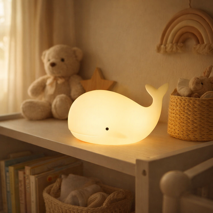Veilleuse Baleine Bébé LED | WhaleGlow™
