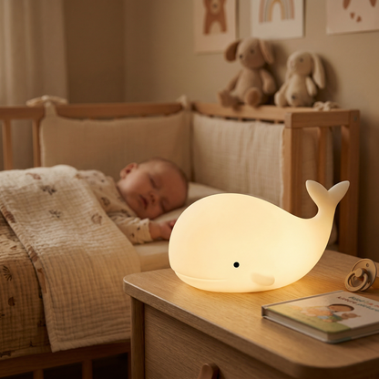 Veilleuse Baleine Bébé LED | WhaleGlow™