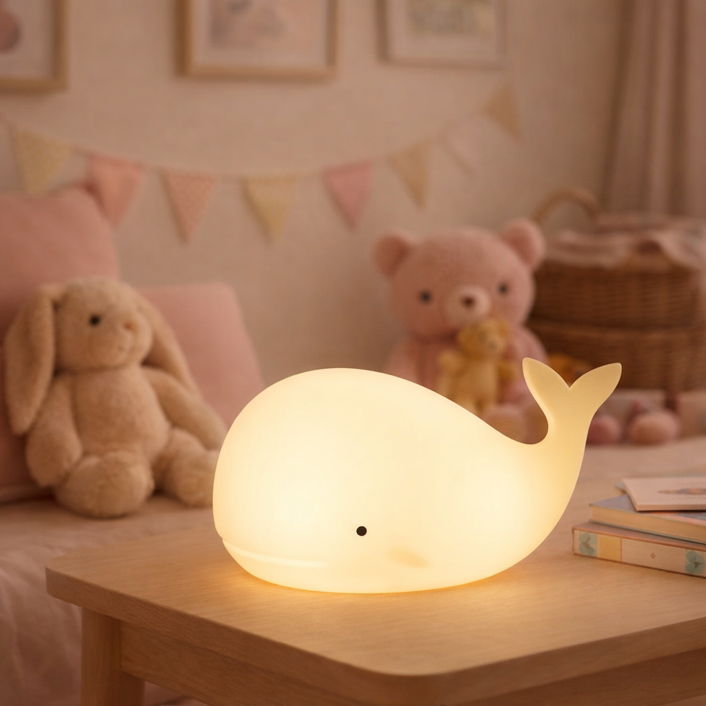 Veilleuse Baleine Bébé LED | WhaleGlow™