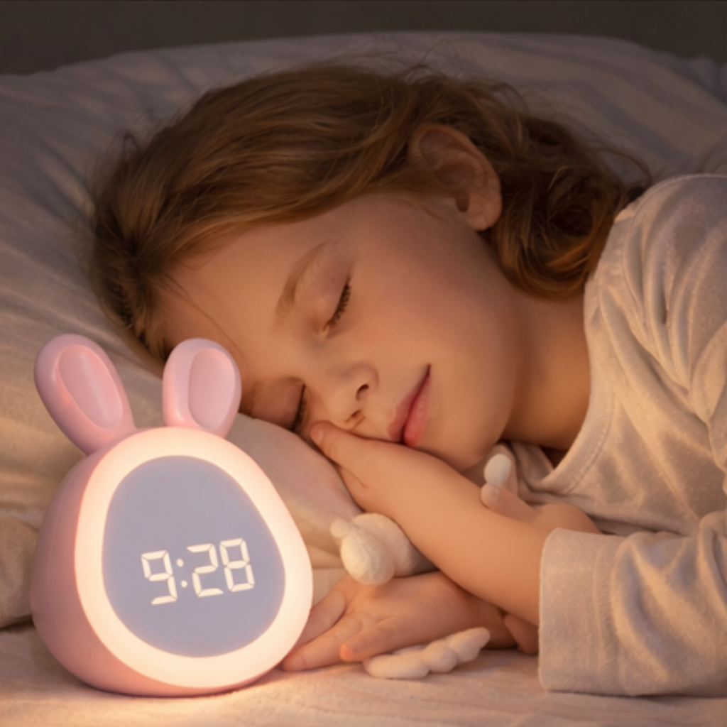 Veilleuse Lapin Réveil Bébé LED