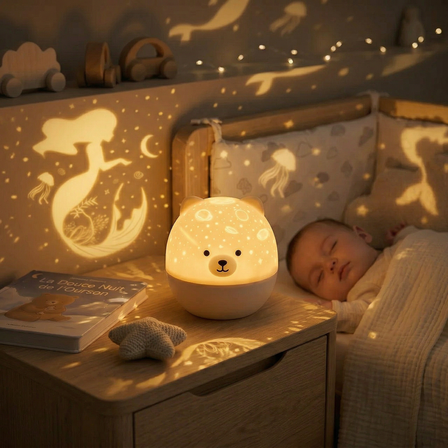 Veilleuse Ourson Projecteur Musical LED | StarBear™