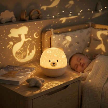 Veilleuse Ourson Projecteur Musical LED | StarBear™